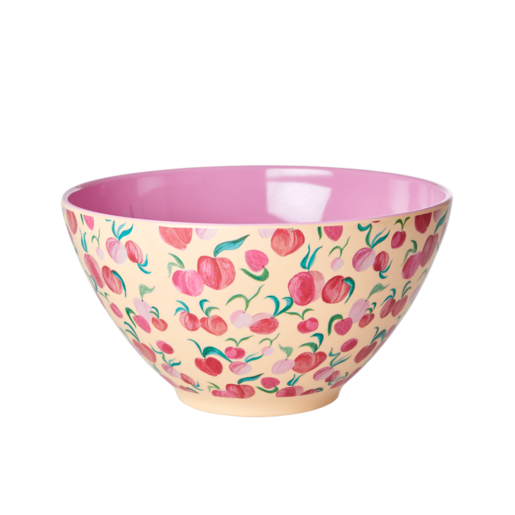 Peach Print Large Melamine Salad Bowl by Rice DK Vibrant Home
